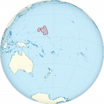 Marshall Islands - Map Locator for Raft-Floating Distance