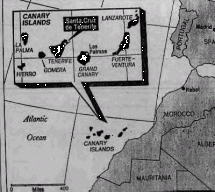 Location of Canary Islands