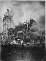 View of Burning Buildings 