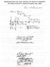 Wyatt Earp's Resignation