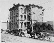 Horses Lined Up at Red Cross Headquarters - 1906