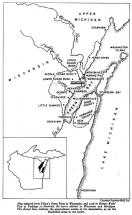 Peshtigo - Map Depicting the Burned Areas