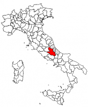 Location of L'Aquila - Central Italy