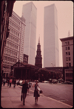 Trinity Church and the Twin Towers