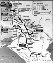 Map of Operation Blue