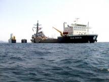 USS Cole - Hoisted Aboard Blue Marlin