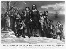 Pilgrims at Plymouth Rock - An Interpretation