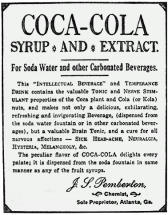 Coca Cola Ad from 1886