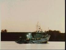 Recovered Boosters Towed to Shore