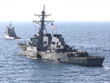 USS Cole - Damaged Ship, Under Tow