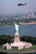 Black Hawk over New York City after September 11