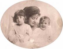 Sylvia Llewelyn Davies with Sons, George and Jack