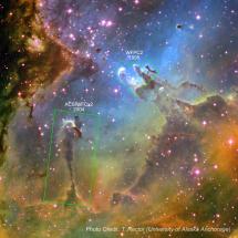 Eagle Nebula - Stunning Hubble Image with Identifiers