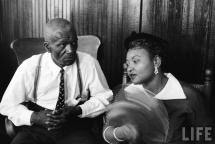 Mose Wright with Mamie Till Bradley