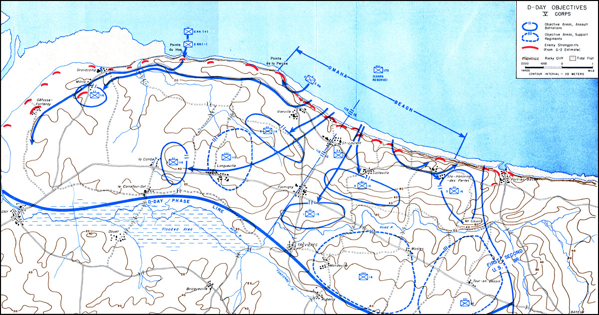 V Corps - D-Day Objectives
