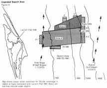 Shuttle wreckage Search Area