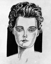 The Victim - Artist Rendition of Elizabeth Short Before ID