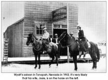 Josie in Front of Wyatt's Saloon