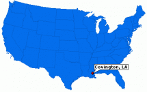 Map Depicting Covington, Louisiana
