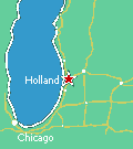 Map Depicting the Location of Holland Michigan