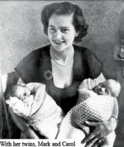 Margaret Thatcher with Twin Babies