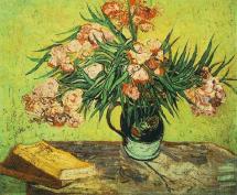 Vase with Oleanders and Books