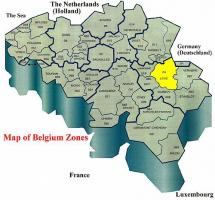 Map of Belgium