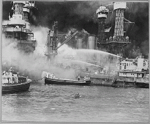 West Virginia - Burning Battleship, December 7