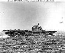 USS Hornet - Launching a B-25 for Doolittle Raid