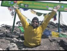 Spencer West at the Top of Kilimanjaro