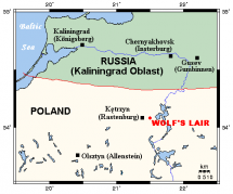 Map Depicting the Location of Wolf's Lair