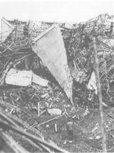 Japan's Severely Damaged War Supplies after U.S. Bomb