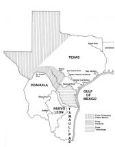 Historical Map of Texas - Annexation to the U.S.