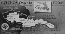 Map Depicting German Aquisition in Czechoslovakia