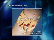 Endeavour, STS-127 - Areas of Possible Foam Loss