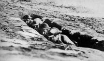 Americans in Bataan Foxhole