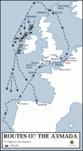 Map of Routes of the Armada