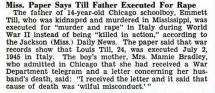 Louis Till - News Report of His Execution