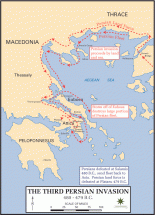 Map Depicting the Third Persian Invasion