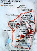 Jerusalem in the Arab Period - Map