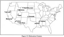 Map of the Relocation Centers